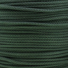CORDON COTON TRESSÉ VERT FONCÉ x 1m