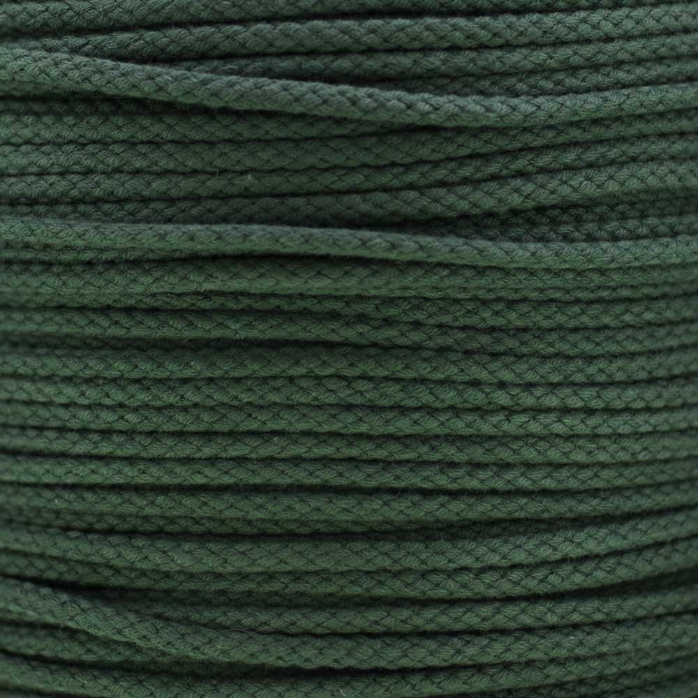 CORDON COTON TRESSÉ VERT FONCÉ x 1m