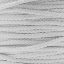 CORDON COTON TRESSÉ BLANC x 1m