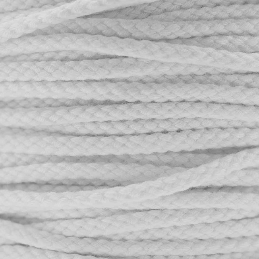 CORDON COTON TRESSÉ BLANC x 1m