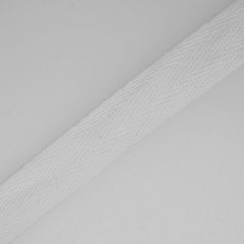 RUBAN COTON SERGE BLANC x 1m