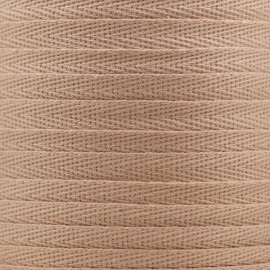 RUBAN COTON SERGE TOASTED ALMOND x 1m