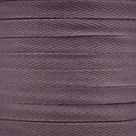 RUBAN COTON SERGE MAUVE x 1m