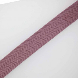RUBAN COTON SERGE MAUVE x 1m