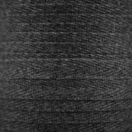 RUBAN COTON SERGE GRIS FONCÉ CHINÉ x 1m