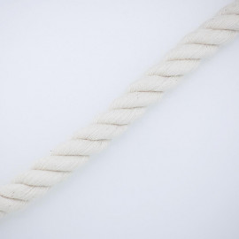 CORDE COTON TRESSÉ CREME x 1m
