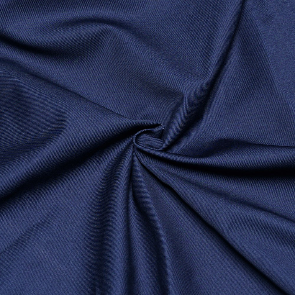 Tissu gabardine poly-coton bleu x 10cm  Pretty Mercerie -Mercerie en ligne 