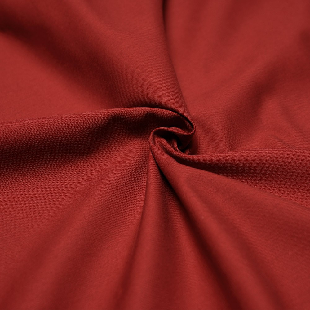Tissu coton rouge brique x 10cm - Pretty Mercerie -Mercerie en ligne 