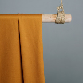 Tissu gabardine coton moutarde x 10cm  Pretty Mercerie - Mercerie en ligne 