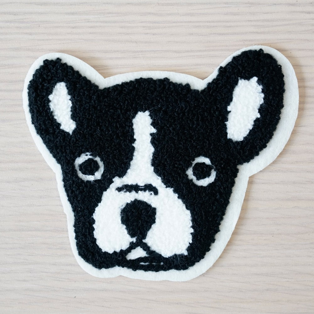 Badge brodé Bulldog - pretty mercerie - customization - mercerie en ligne - mercerie pas cher 