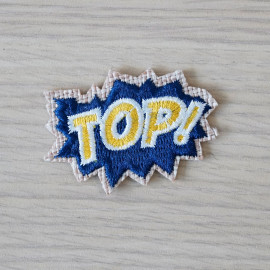 Badge brodé Top- pretty mercerie - customisation - mercerie en ligne - mercerie pas cher 