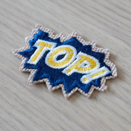 Badge brodé Top- pretty mercerie - customisation - mercerie en ligne - mercerie pas cher 