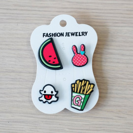 Pins Pastèque & Lapin & Fantôme & Frites- pretty mercerie - customisation - mercerie en ligne - mercerie pas cher 