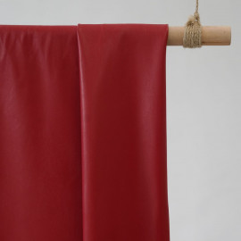 TISSU SIMILI CUIR ROUGE x 10 CM  - pretty mercerie - tissus couture - mercerie pas cher