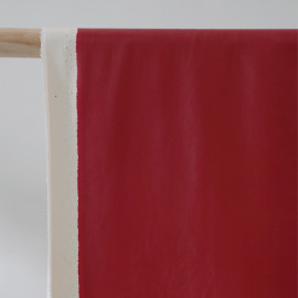 TISSU SIMILI CUIR ROUGE x 10 CM  - pretty mercerie - tissus couture - mercerie pas cher
