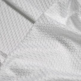 achat TISSU MAILLOT DE BAIN CHEVRON blanc - Pretty Mercerie - mercerie en ligne