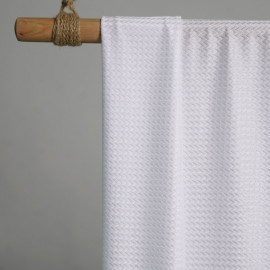 TISSU COTON IMPRIMÉ ANCRE BLEU & BLANC X 10CM