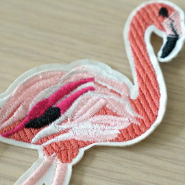 achat Badge brodé Flamant rose  - pretty mercerie - mercerie en ligne