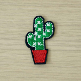 achat Badge brodé mini cactus  - pretty mercerie - mercerie en ligne