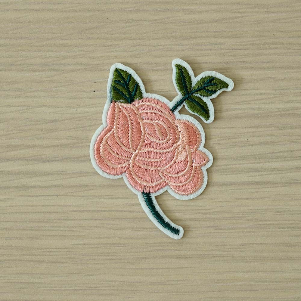 achat Badge brodé rose verte et rose  - pretty mercerie - mercerie en ligne