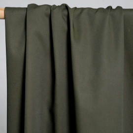 achat Tissu gabardine vert kaki  - pretty mercerie - mercerie en ligne