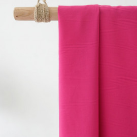 achat Tissu modal rose fuchsia effet peau de pêche - pretty mercerie - mercerie en ligne