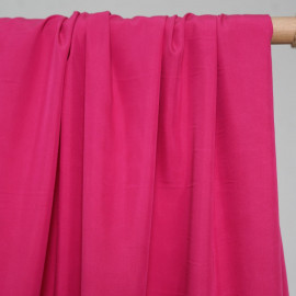 achat Tissu modal rose fuchsia effet peau de pêche - pretty mercerie - mercerie en ligne