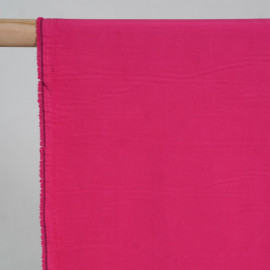 achat Tissu modal rose fuchsia effet peau de pêche - pretty mercerie - mercerie en ligne