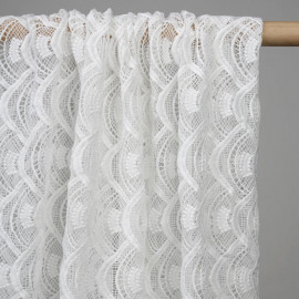 achat tissu dentelle éventail blanc - pretty mercerie - mercerie ne ligne