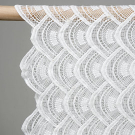 Tissu Jacquard Jardin d'hiver Blanc