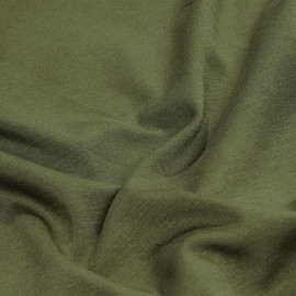 achat tissu jersey bambou vert kaki - pretty mercerie - mercerie en ligne