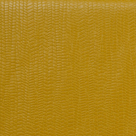 achat tissu simili cuir texturé amber gold - pretty mercerie - mercerie en ligne