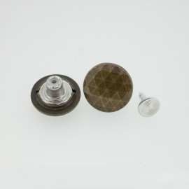 Bouton rond géométrique or