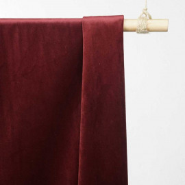 Tissu velours rumba red - tissus en ligne - pretty mercerie