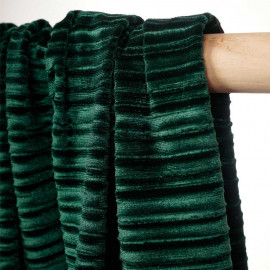 Tissu velours plissé vert satiné - pretty mercerie - mercerie en ligne