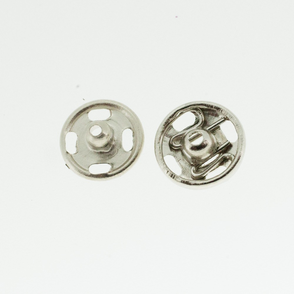 Boutons pressions nickelé 7 mm