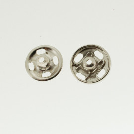 Boutons pressions nickelé 9 mm