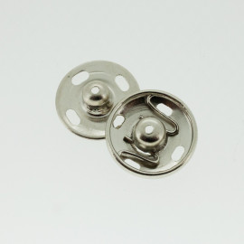 Boutons pressions nickelé 15 mm