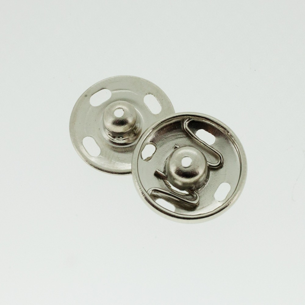 Boutons pressions nickelé 15 mm