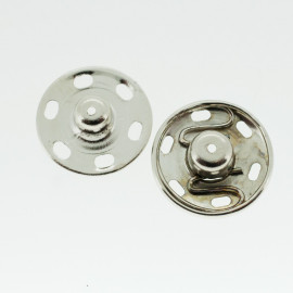 Boutons pressions nickelé 18 mm