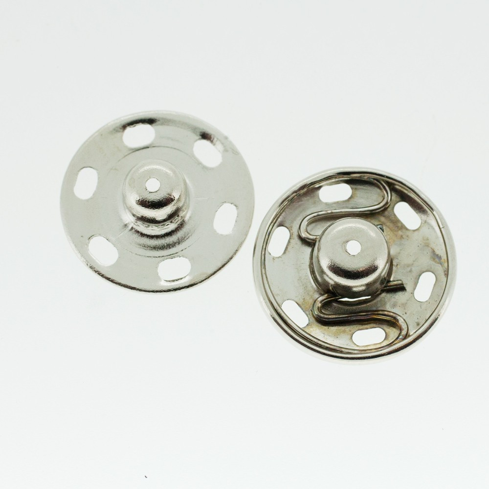 Boutons pressions nickelé 18 mm