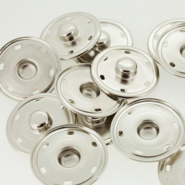 Boutons pressions nickelé 35 mm