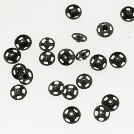 Boutons pressions noir 7 mm