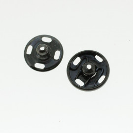 Boutons pressions noir 12 mm