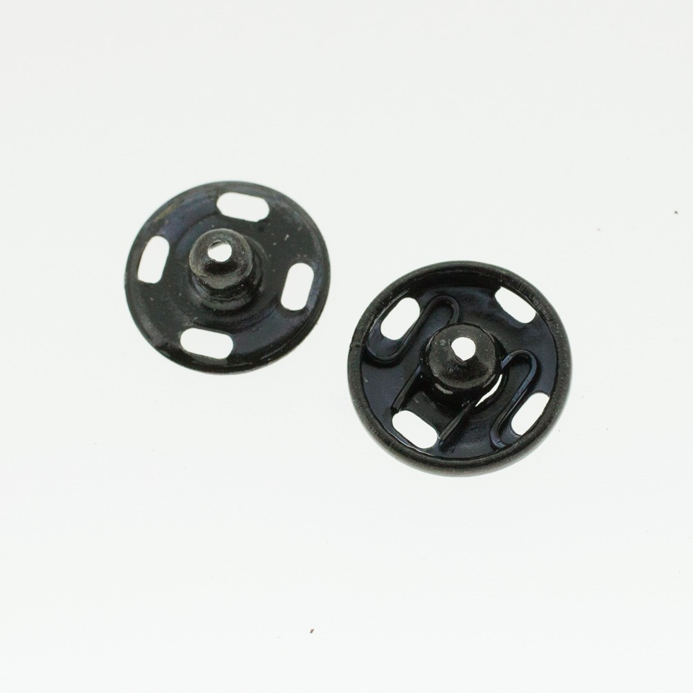 Boutons pressions noir 12 mm