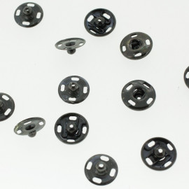 Boutons pressions noir 12 mm