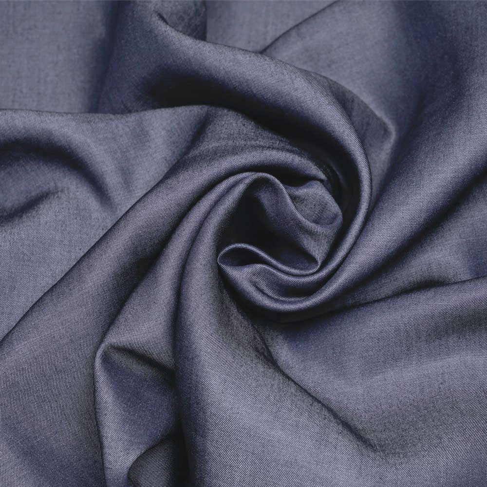Tissu tencel effet denim bleu gris - pretty mercerie - mercerie en ligne