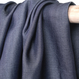 Tissu tencel effet denim bleu gris - pretty mercerie - mercerie en ligne