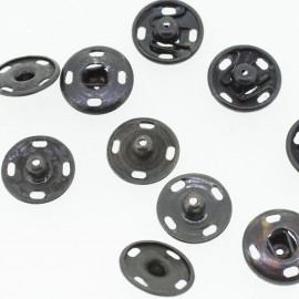 Boutons pressions noir 13 mm