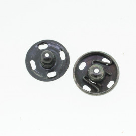Boutons pressions noir 15 mm